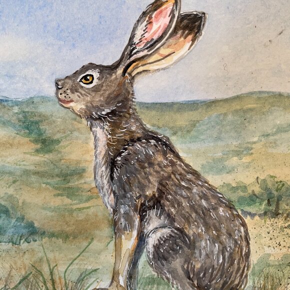 Original Bunny Watercolor - Picture 3 of 11